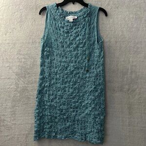 Sangria Womans Pecnil Dress Multicolor 12 Geometric Short Sleeve Round Neck Zip